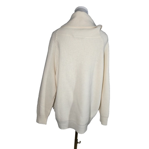 Stella McCartney Women's Wool Cowl Neck Fringe Detail Sweater Top Cream EU 42 - Picture 4 of 11